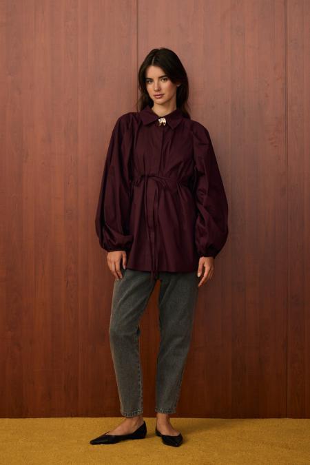 Balerin Gömlek-Bordo