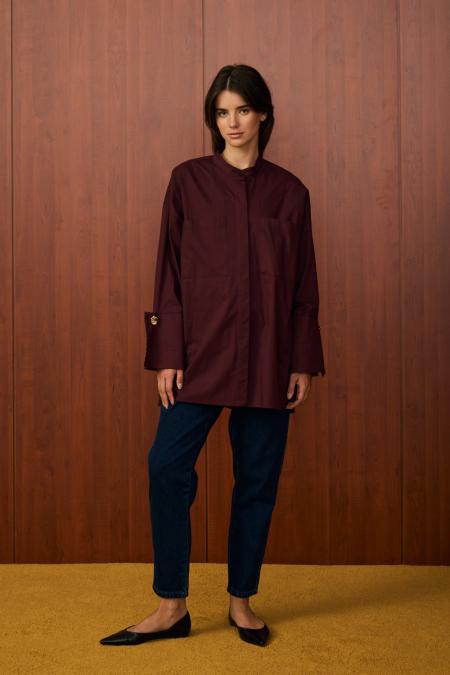 Barcelona Gömlek-Bordo