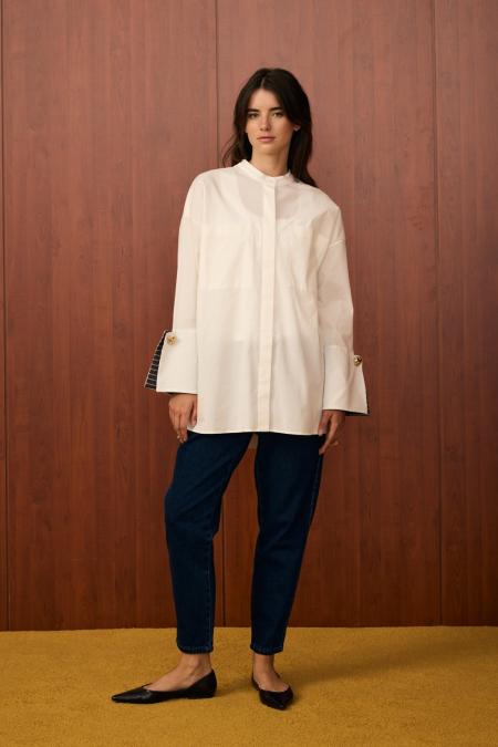 Barcelona Gömlek-Beyaz