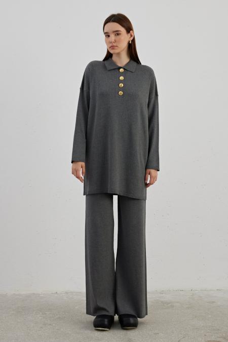 Blazer Düğme Takım-Antrasit