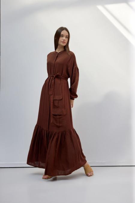 Capri Elbise-Kahverengi