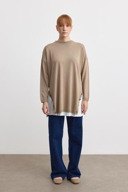 Çift Yan Verev Tunik-Vizon