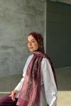 Desenli Şal-Mürdüm