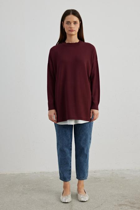 Dina Triko Tunik-Acı Kahve