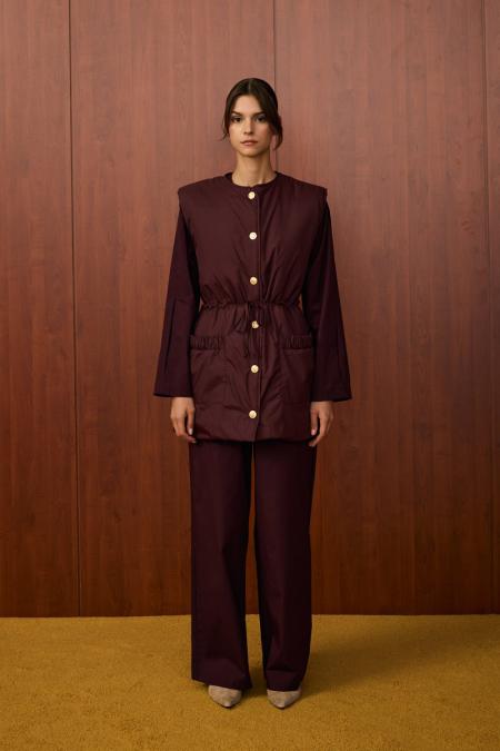 Hue Şişme Yelek-Bordo