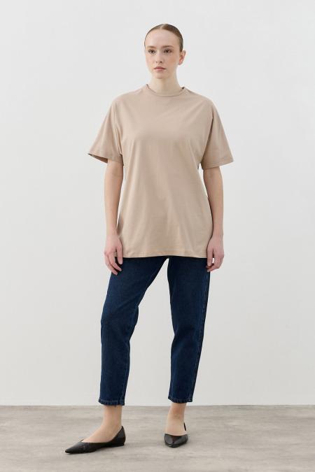 Kısa Kol Tshırt-Vizon