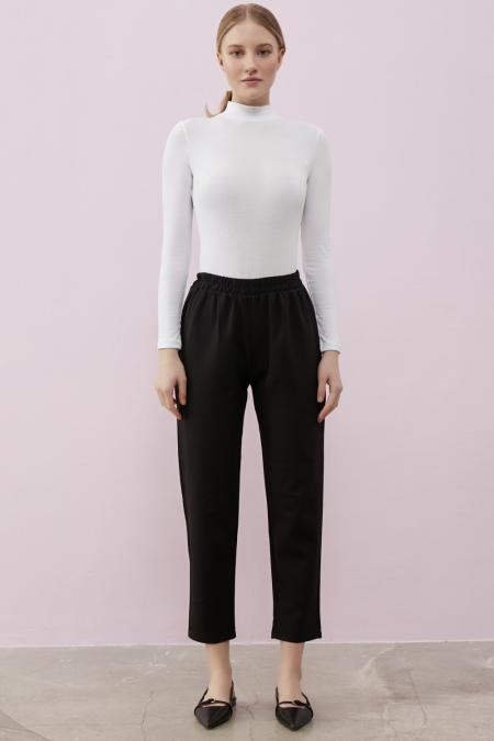 Krep Pantolon-Siyah