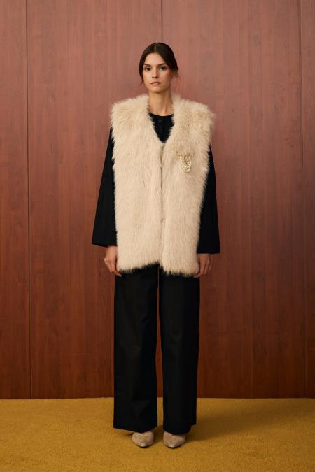 Lady Kürk Yelek-Vizon