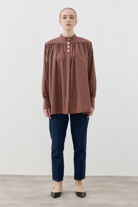 Mignon Gömlek-Kahverengi