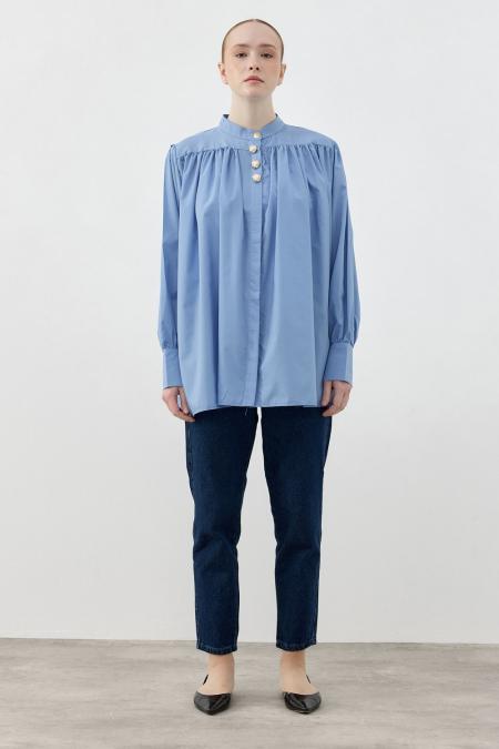 Mignon Gömlek-Bebe Mavi