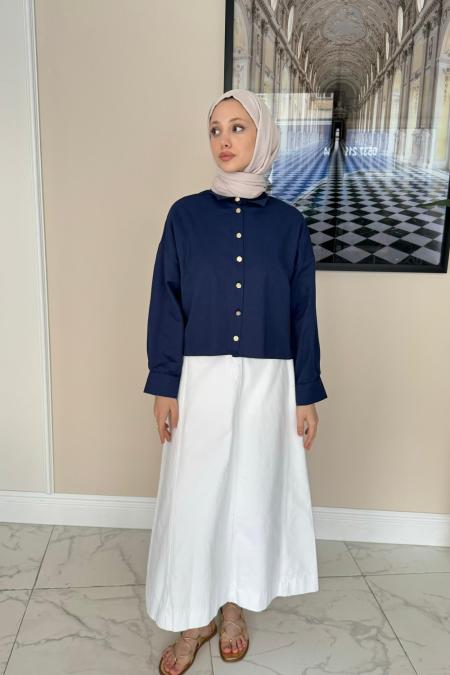 Mini Gömlek-Lacivert