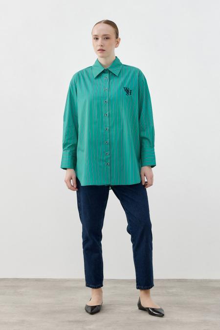 Old Retro Gömlek-Yeşil