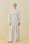 Organik Müslin Elbise-Beyaz