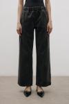 Palazzo Denim Pantolon-Tint Gri