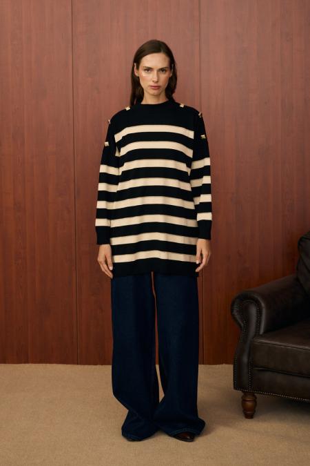 Paris Triko Tunik-Siyah