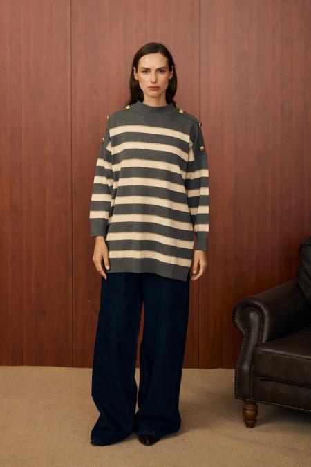 Paris Triko Tunik-Antrasit