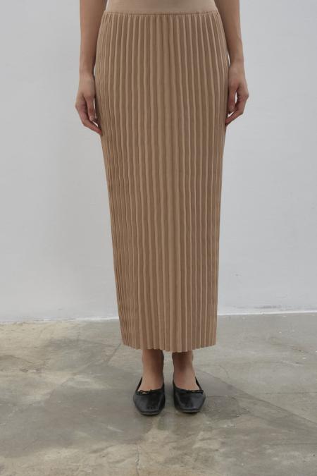 Pilise Triko Etek-Camel