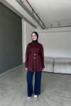 Poplin Şık Gömlek-Bordo