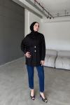 Poplin Şık Gömlek-Siyah