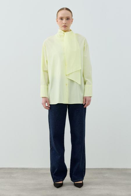 Şal Yaka Gömlek-Sarı