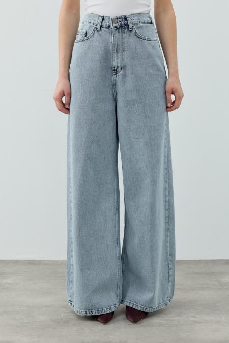 Salaş Denim Pantolon-Ky Buz Mavi