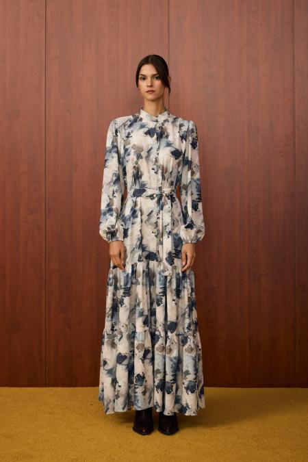 September Elbise-Bej