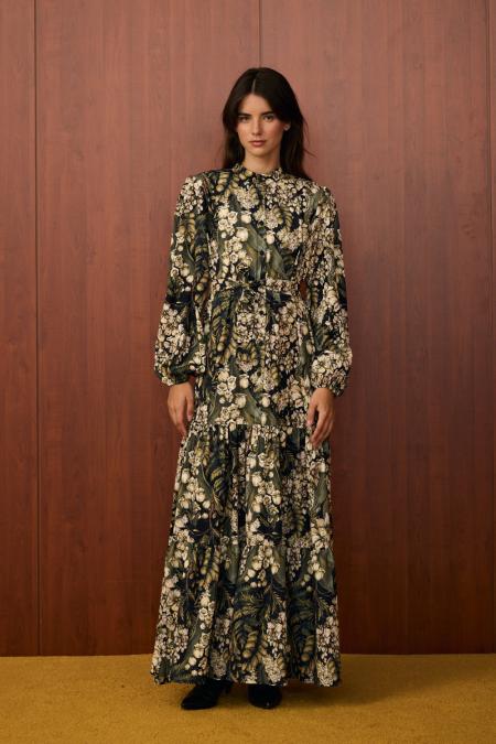 September Elbise-Yeşil