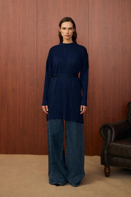 Shine Triko Tunik-Lacivert