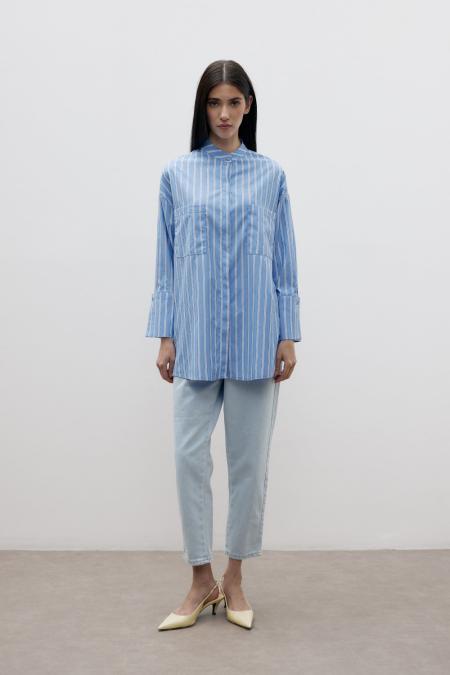 Sparkle Gömlek-Mavi