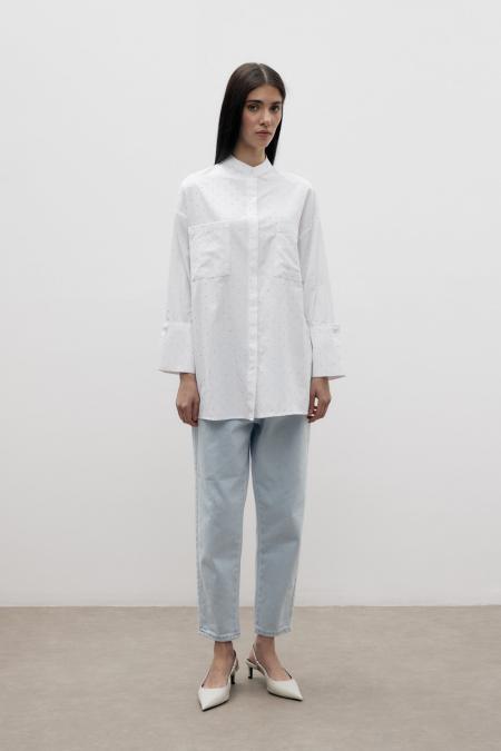 Sparkle Gömlek-Beyaz