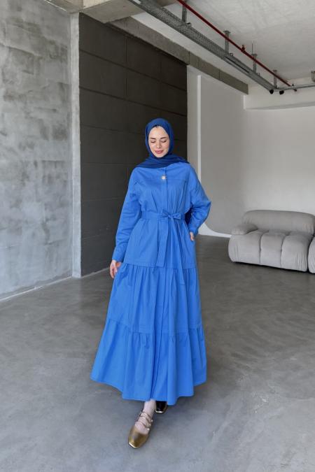 Sun Elbise-Mavi