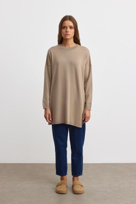 Tek Yan Verev Tunik-Vizon