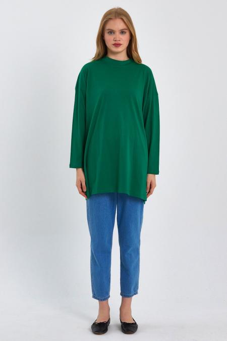 Uzun Kollu Penye Tshirt-Benetton