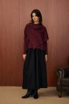 Venice Şal Triko Tunik-Bordo