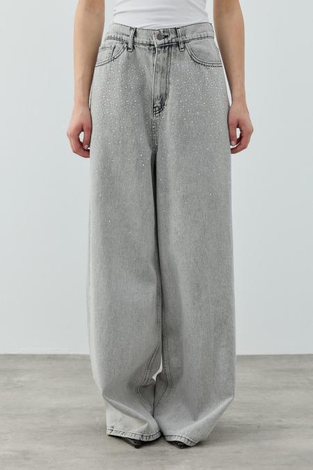 Very Shiny Denim Pantolon-Ky Gri