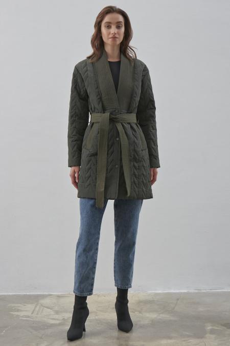 Yaka Detaylı Mont-Haki