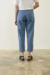 Paça Üçgen Denim Pantolon-Mavi