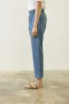 Ön Düğmeli Denim Pantolon-Mavi 