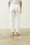 Dantel Denim Pantolon-Beyaz 