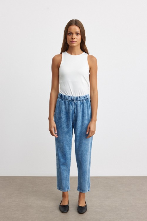 Peru Paça Denim Pantolon-Ry Mavi-MRW-1513