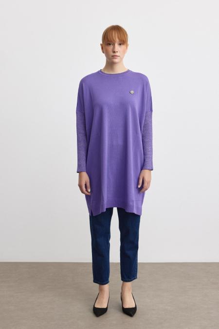 Broş Triko Tunik-Lila 