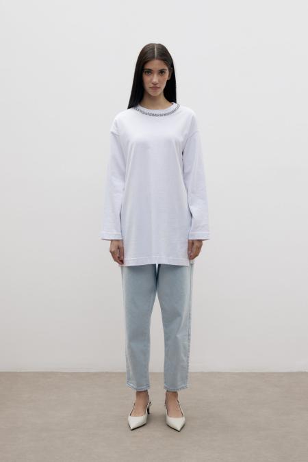 Yaka Taş Thısırt-Beyaz 