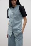 Spor Denim Yelek-Ky Mavi
