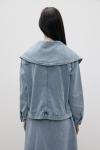 Romantik Denim Ceket-Ky Mavi
