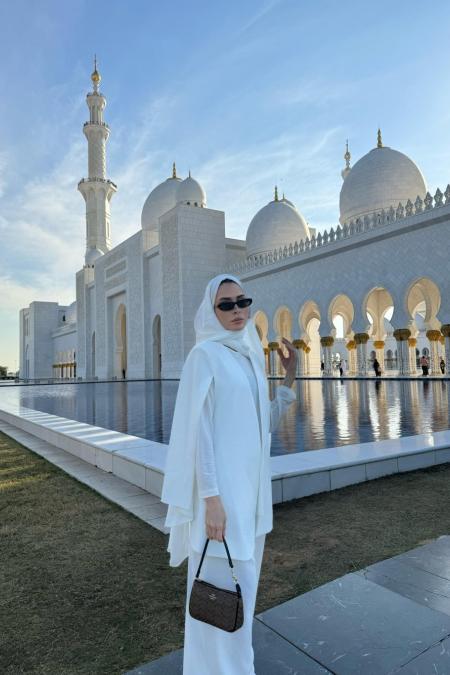 Prensen Pelerin Takım-Beyaz 