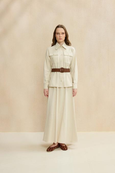 Safari Etekli Takım-Bej