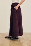 Poplin Basic Etek-Bordo 
