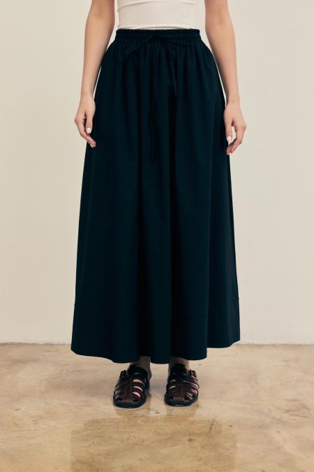 Poplin Basic Etek-Siyah 