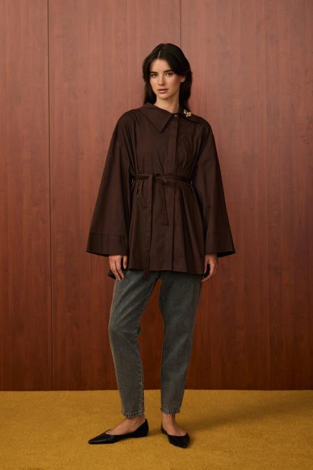 Madrid Şık Gömlek-Kahverengi