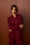 Pop Taşlı Pantolonlu Takım-Bordo -MRW-1593